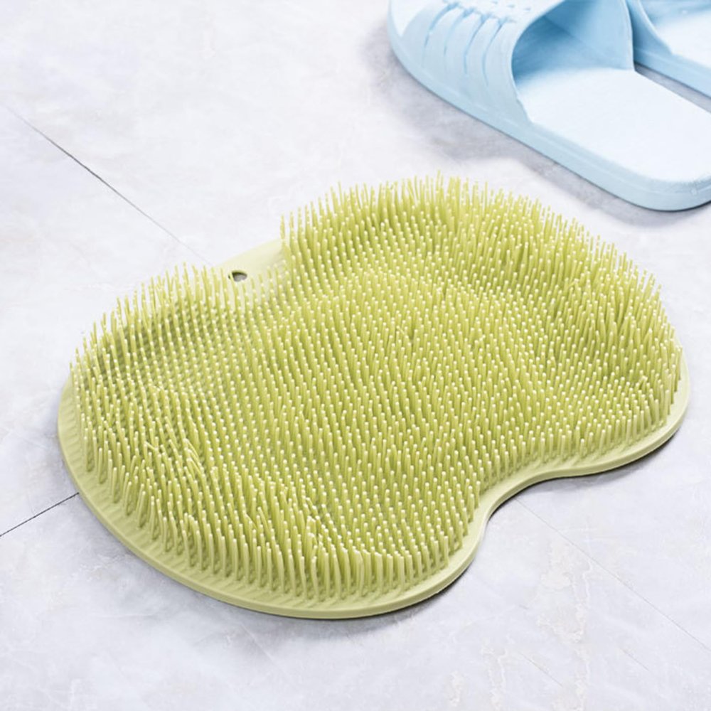 Shower Foot & Back Scrubber Massage Pad, 2025 New Foot Back Cleaning Pad Back Washer Exfoliating Bath Wash Pad, Wall Mounted Slip Suction Cup, for Shower Women Men,Green