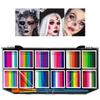 12 Colors Face Body Paint Palette,Split Cake Face Paint Palette FX Makeup, Water Activated Non Toxic Rainbow Body Painting with Brush for Halloween Makeup,Festivals & Events view 1