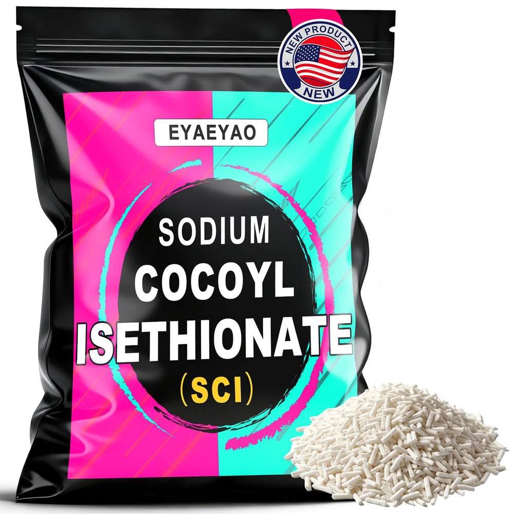 Eyaeyao Sodium Cocoyl Isethionate, 16 oz SCI Powder, Amazing Bubbles, Gentle on Skin, Sodium Cocoyl Isethionate Powder for Making Bath Bombs, Shampoo & Skincare, Soap, Bath Truffles and More (16 oz)