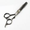 Professional Hair Cutting Shears Professional 6inch Black Damascus Scissor Tiger Hair Cutting Scissors Haircut thinning Barber Cut Shears Hairdressing ScissorsThinning (Set With Bag) view 4