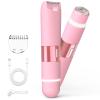 Bikini Trimmer for Women, Dual Head Electric Razors, Pubic Hair Trimmer with IPX7 Waterproof & Easy Cleaning, Rechargeable Painless Silk Glide Pro Shaver for Underarm Leg Arm Body Face, Cherry view 1