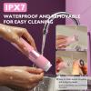 Bikini Trimmer for Women, Dual Head Electric Razors, Pubic Hair Trimmer with IPX7 Waterproof & Easy Cleaning, Rechargeable Painless Silk Glide Pro Shaver for Underarm Leg Arm Body Face, Cherry view 3