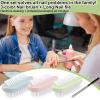 4PCS Nail Brush Long Toe Nail File Set - 3Pcs Two Sided Nail Scrubber Brushes for Cleaning Fingernails and 1Pcs Stainless Steel Long Toe Nail File for Thick Nails, Efficient Nail Care Tool view 2