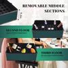 AROUS Rolling Makeup Train Case 4 in 1 Cosmetology Case on Wheels Large Storage Cosmetic Trolley with Key Salon Barber Case Traveling Cart Trunk, Green view 4