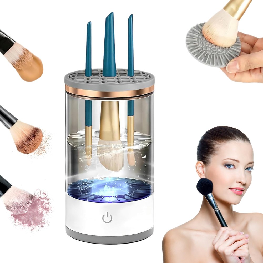 Automatic Electric Makeup Brush CleanerElectric Makeup Brush Cleaner Professional Makeup Brush Cleaning MachineFast & Efficient Cleaner for Brushes (black)