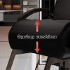 Salon Chairs for Hair Stylists with Spring Cushion 360 Rotation Free Lifting Leather Barber Chairs for Barbershop with Silver Stainless Steel Base and Footrest(Black) view 3