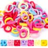 100 Pack Soft Seamless Hair Ties for Little Girls with Long Hair and Long Ponytails (Candy Color) view 1