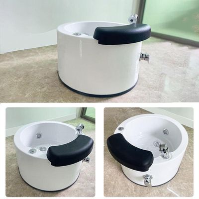 TAMUBAKS Professional Pedicure Spa Basin with LED Light, Portable Pedicure Foot Bathtub, Bath Massager with Heat and Jets, for Stress Relief for Men & Women (22.45in)
