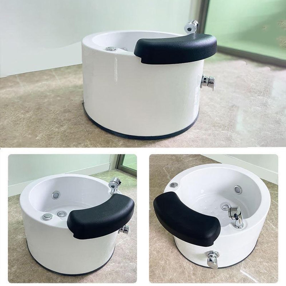 TAMUBAKS Professional Pedicure Spa Basin with LED Light, Portable Pedicure Foot Bathtub, Bath Massager with Heat and Jets, for Stress Relief for Men & Women (22.45in)