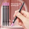 5 Pcs Double Headed Cuticle File Stone Quartzs Stone Nails File Cuticle Pusher Nails Grinding Pen Cuticle Remover Tool view 2