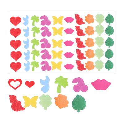 750pcs Tanning Stickers, Self-Adhesive Cute Tanning Tan Tattoo Stickers for Body 10 Styles Sunbathing Sunbed Suntan Decals Heart Butterfly Lips Leaf Decals for Sunbathing Beach Accessories Supplies