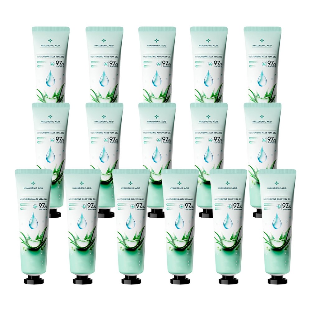 LZYLLS 16PCS Aloe Vera Gel for Face and Body,Hydrating Aloe Vera Gel,Cooling Refreshing After Sun Lotion,Soothing Non-Sticky After Sun Lotion Set,Travel Size Body Skincare Cream, 1.05 Oz