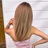 Nuxovin Human Hair Long Light Blonde Wig, Layered, Heat Resistant, Natural, Lightweight for Daily & Party Wear (Gradient Brown,12inch) view 3