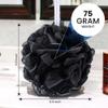 Bath Loofah Sponge Pack of 4 (Black) - 75g + 12pcs Bath Bombs Gift Set - Organic Bath Bombs for Women & Mother's Day Gift view 2