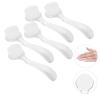 CYSFETENA 5Pcs Soft Skin Friendly Dust Brush for Nails, White Portable Nail Art Tools, Nail Dust Brush with Comfortable Handle for Nails, Manicure, Pedicure Care Tools view 3