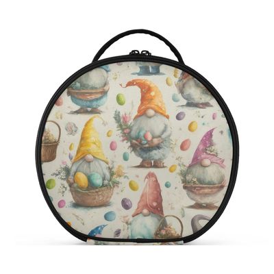 Takiito Easter Eggs Gnomes Travel Makeup Case Portable Makeup Box Artist Cosmetic Case Organizer With Adjustable Dividers