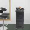 7-Tier Salon Rolling Cart with Locking Drawers - Professional Hair Stylist & Barber Station Organizer with 4 Universal Wheels, Tool Holders & Storage Cabinet for Beauty Salon Supplies (Black) view 4
