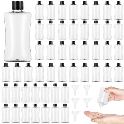100Ml Clear Plastic Travel Size Containers, 50 Pcs Travel Bottles With Flip Cap, Portable Leak Proof Squeeze Bottles Refillable Empty Cosmetic Containers For Liquid Shampoo Lotion