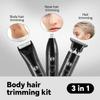 Ball Trimmer Grooming Kit Rechargeable for Hair Clipper Nose Bikini Groin Men Women (Black) view 2
