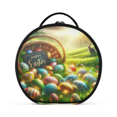 Takiito Easter Eggs Travel Makeup Case Portable Makeup Box Artist Cosmetic Case Organizer With Adjustable Dividers