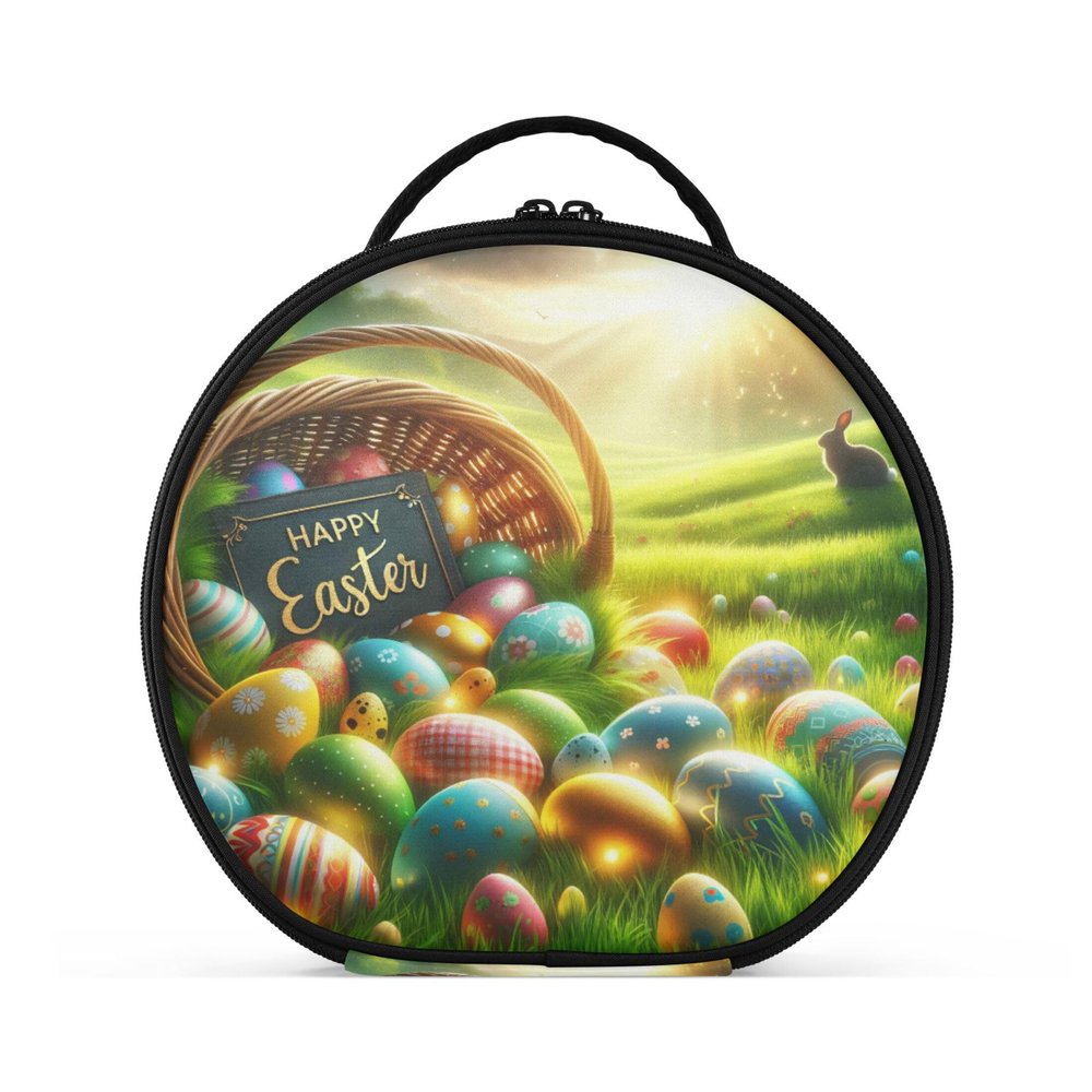Takiito Easter Eggs Travel Makeup Case Portable Makeup Box Artist Cosmetic Case Organizer With Adjustable Dividers