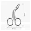 Eyebrow Pliers Clip Scissors Tweezers Straight Pointed Stainless Steel Eyebrow Plucking Makeup Beauty Tools(Silver) view 2