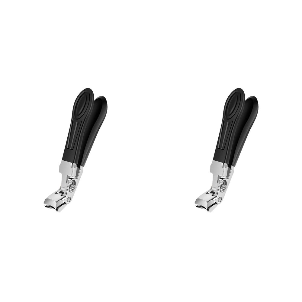HELLORSO Clipmaster Pro Nail Clippers,Nail Clippers for Seniors,Nail Clipper,ClipMaster Pro for Thick Nails,Large Angled Head Toenail Clippers with Wide Opening for Elderly Seniors  (Silver-2pc)