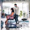 GAZOGJ Height Adjustable Swivel Stool with Wheels - Heavy Duty Hydraulic Metal Stool for Kitchen, Salon, Massage, Clinic, Bar, Office - Gold Chair Rod Included,E-One Size view 2