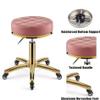 GAZOGJ Height Adjustable Swivel Stool with Wheels - Heavy Duty Hydraulic Metal Stool for Kitchen, Salon, Massage, Clinic, Bar, Office - Gold Chair Rod Included,E-One Size view 4