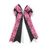 10pcs Cowgirl Hair Bow with Glitter Boot Charm, Pink and Brown Ribbon, Western Style riding hair bows cow long streamer hair clips (06) view 1