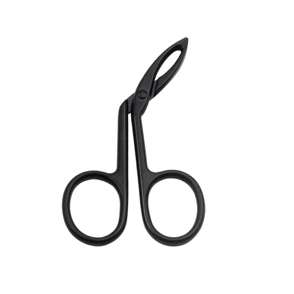 Eyebrow Pliers Clip Scissors Tweezers Straight Pointed Stainless Steel Eyebrow Plucking Makeup Beauty Tools(Black)