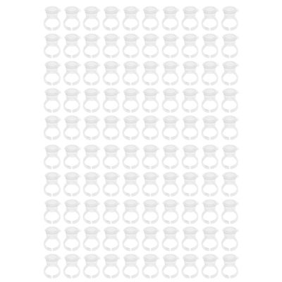100pcs Ink Ring Pigment Ink Holder Container Cup Cap with Lid Kit