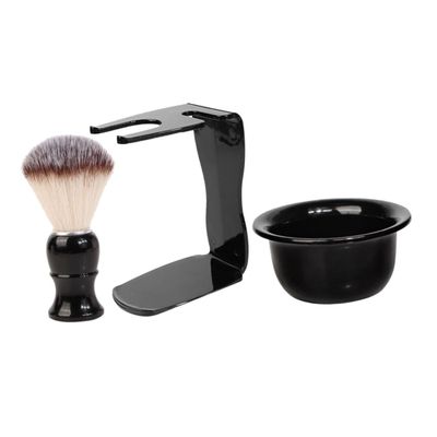 Ipetboom 1set Men Grooming Kit Beard Brush Bowl Holder for Home Travel Lightweight Shaving Tools for Clean Groomed Beards