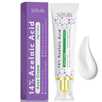 14% Azelaic Acid Acne Cream, Premium Azelaic Acid Facial Cream - Redness Relief For Face, Redness Reducing Skin Care, Prevents Acne Breakouts, Ease Pimple Clarify Skin Soothe Irritation,1 Oz