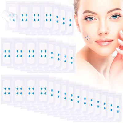 Alpinleux 100 Pcs Face Tape Lifting, Invisible Adhesive Instant Face Lift Tape, Hypoallergenic Face Tape, Waterproof Face Lifting for Sagging Skin, Neck, Double Chin, Eye Wrinkles