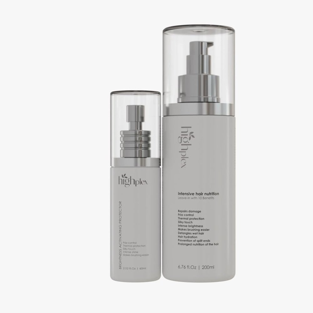 Highplex Hair Care Set, 10-in-1 Miracle Leave-In Elixir 6.76 fl oz, Luminous Hair Shine Activator 2.02 fl oz
