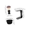 Healeved 1set Men Beard Grooming Set Beard Brush Shaving Bowl Holder for Home and Travel for Grooming view 2