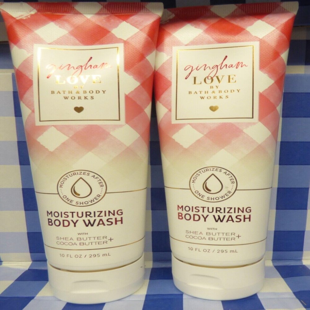 2 Gingham LOVE Moisturizing Body Wash Shea Cocoa Butter bath & body 10 fl oz