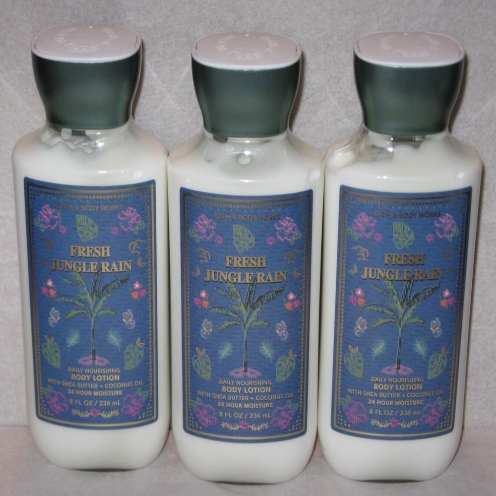 3 FRESH JUNGLE RAIN Bath & Body Super Smooth Body Lotion 8 OZ