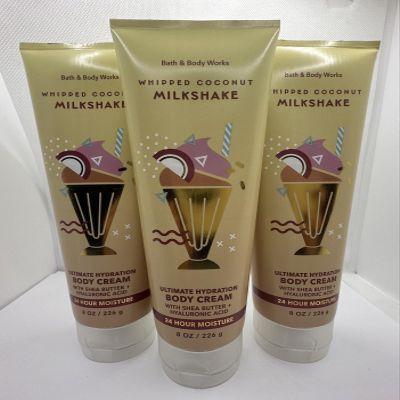 3 Whipped Coconut Milk shake Ultimate Hydration bath & Body Cream 8 oz