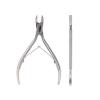 Cricket Logo Pro Acrylic Nipper and Cuticle Pusher Nailcare Set for Professional Trimmer Cuticle Remover, Luxury Fine Sharp Tip, Stainless Steel view 1