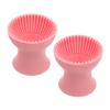 Healeved 2pcs Silicone Makeup Brush Cleaner Bowl Portable Travel for Cosmetics Brush Cleaning view 1