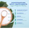 CaboCrme Postpartum Sitz + Bath Salts  24oz  Postpartum Bath Soak for Perineal Care, Healing Tears, Swelling & Hemorrhoids  Dead Sea Salt with Magnesium, Arnica, Calendula + Cabbage Extract view 2