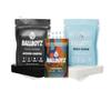 Ballboyz Game Plan Face Care Kit Designed for and by Athletes - Natural and Science Based - Activated Charcoal Face Scrub, Tropical Paradise Body Scrub and Pimple Patches view 1