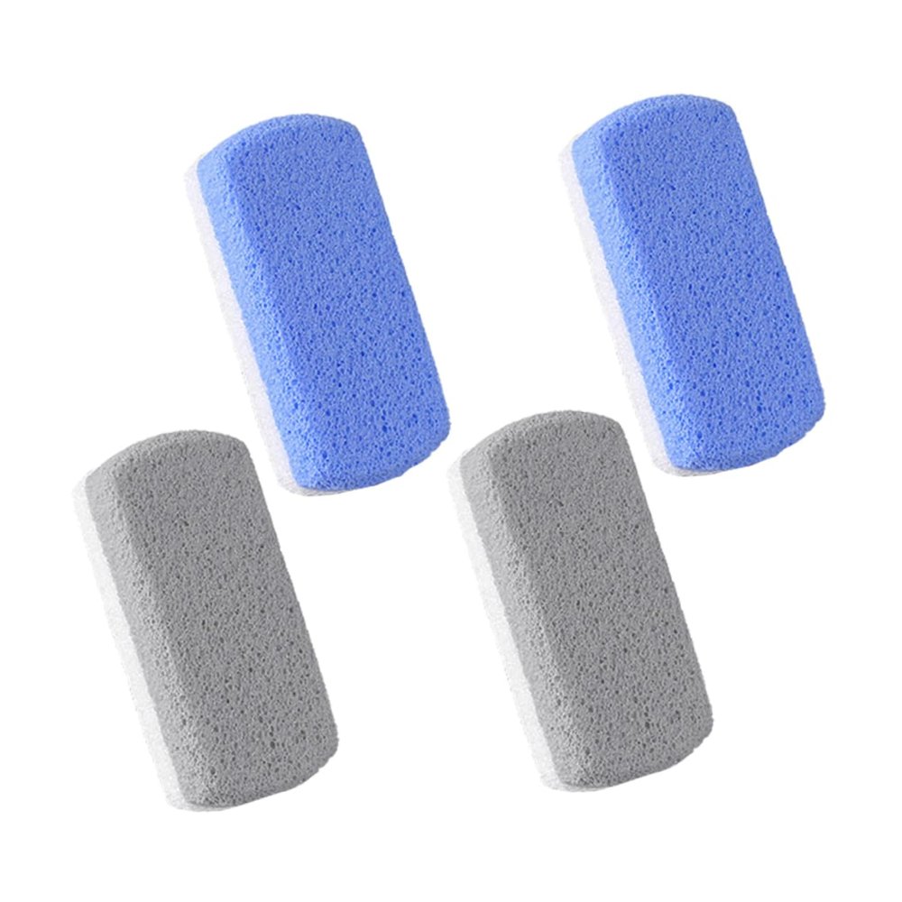 BATHVEVE 4pcs Portable Foot Grinders Double-Sided Pumice Stone Foot Scrubbers Callus Remover Pedicure Tools
