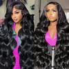 UltraFlower 200% Density 13x6 Body Wave HD Lace Front Wigs Human Hair 36 Inch 13x6 HD Transparent Lace Front Wigs Human Hair Pre Plucked Glueless Wigs for Women Frontal Wigs Black Wig Body Wave Wig view 1