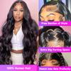 UltraFlower 200% Density 13x6 Body Wave HD Lace Front Wigs Human Hair 36 Inch 13x6 HD Transparent Lace Front Wigs Human Hair Pre Plucked Glueless Wigs for Women Frontal Wigs Black Wig Body Wave Wig view 2