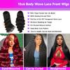 UltraFlower 200% Density 13x6 Body Wave HD Lace Front Wigs Human Hair 36 Inch 13x6 HD Transparent Lace Front Wigs Human Hair Pre Plucked Glueless Wigs for Women Frontal Wigs Black Wig Body Wave Wig view 3