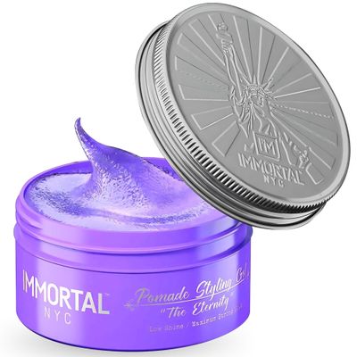 Immortal NYC Hair Styling Pomade - The Eternity, Extra Strong Hold, Low Shine, Water-Based, All Natural, No Residue, Mens Pomade for All Hair Types
