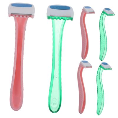GALPADA 6pcs Women for Underarm and Intimate Areas Ergonomic Hair Trimmer for and Smooth Shaving of Legs Arms and Privates and Easy to Use
